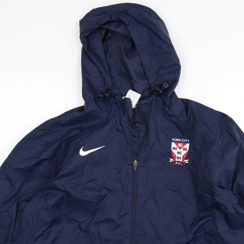 Nike Mens Blue   Windbreaker Jacket Size L  - York City FC