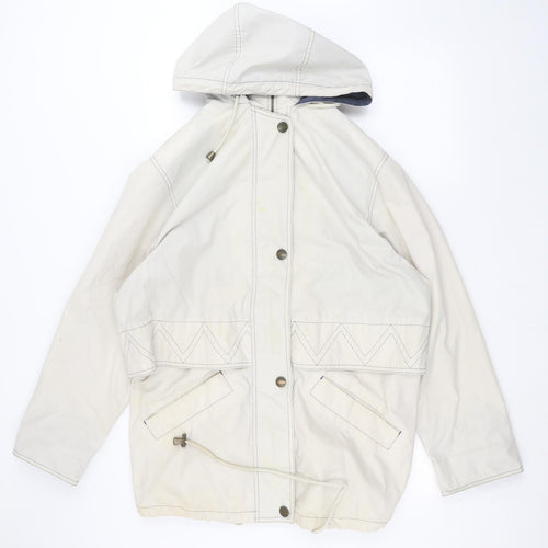 Telemac Womens Beige   Parka Coat Size 14