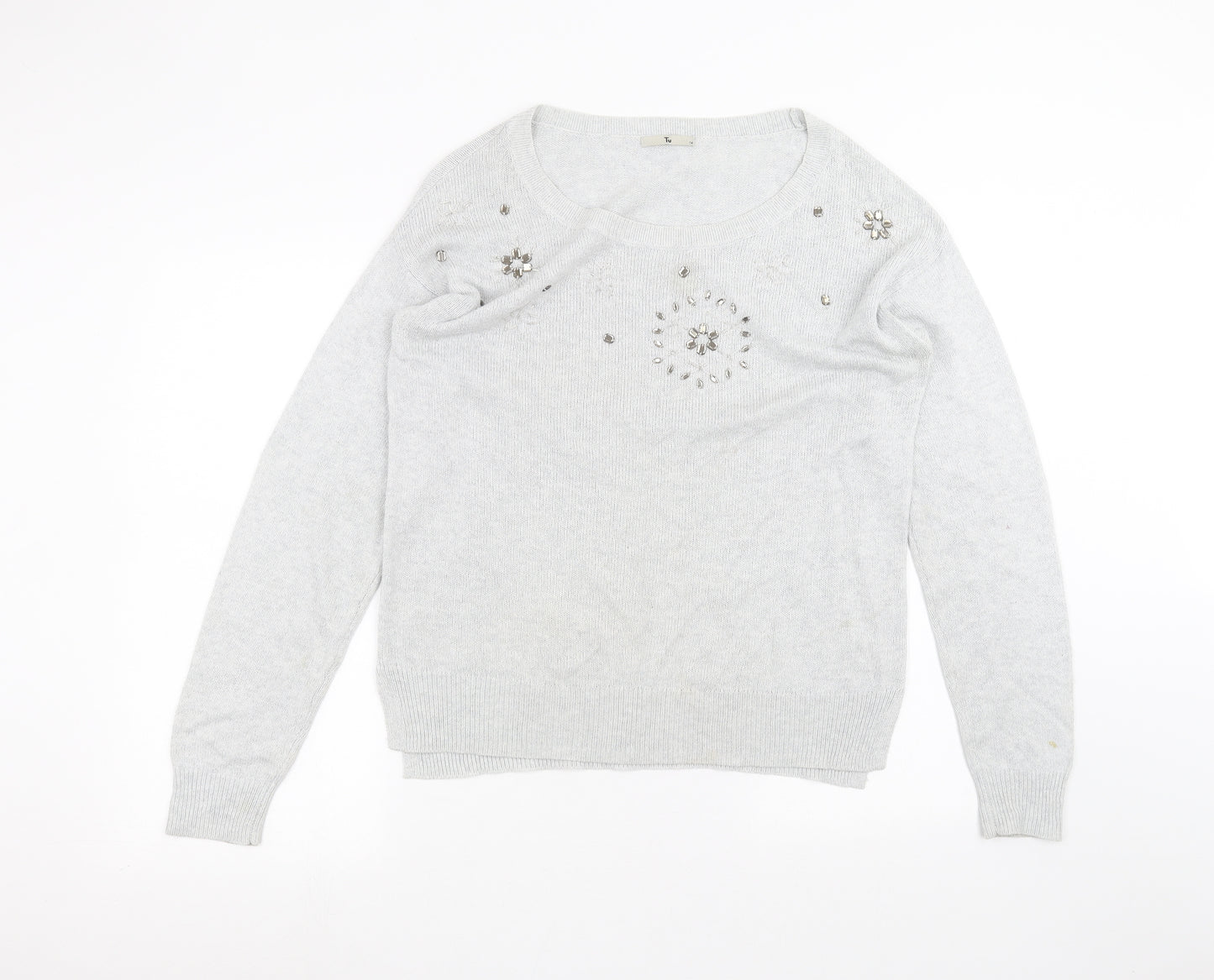 TU Womens Grey   Pullover Jumper Size 14