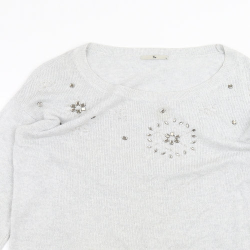 TU Womens Grey   Pullover Jumper Size 14