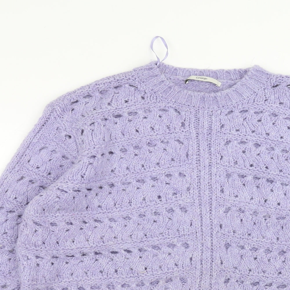 George Womens Purple   Pullover Jumper Size M