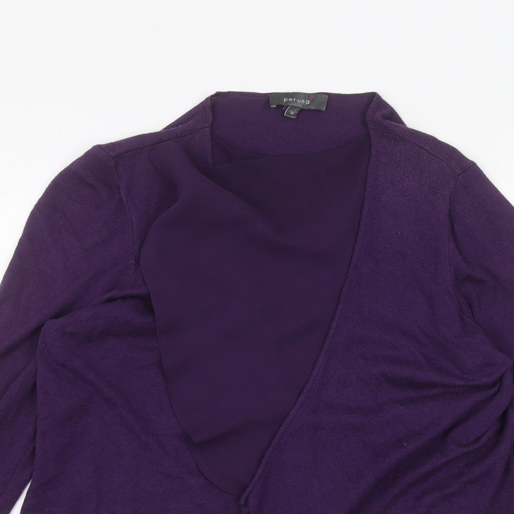 Per Una Womens Purple   Cardigan Jumper Size 16