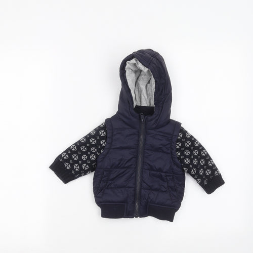 Matalan Baby Blue   Parka Coat Size 0-3 Months