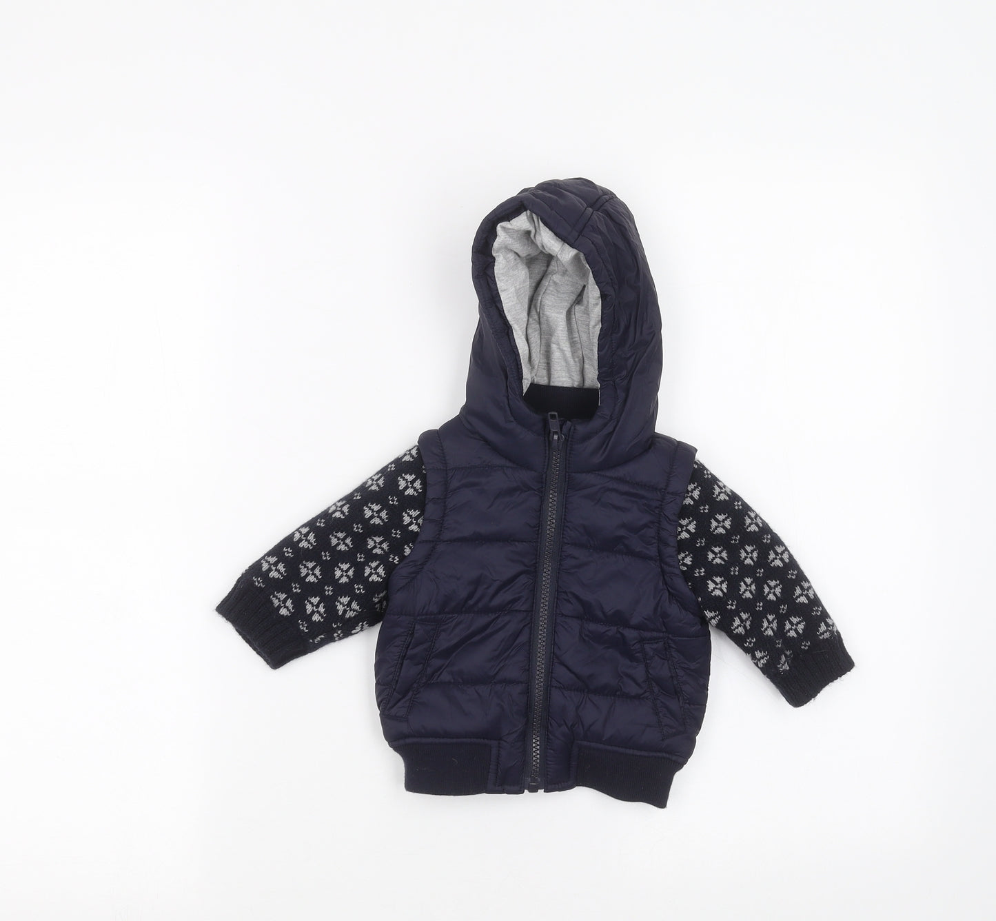 Matalan Baby Blue   Parka Coat Size 0-3 Months