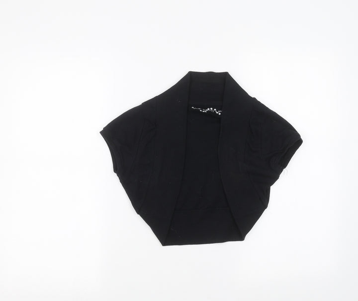 E-vie Womens Black Cardigan Jumper Size 14