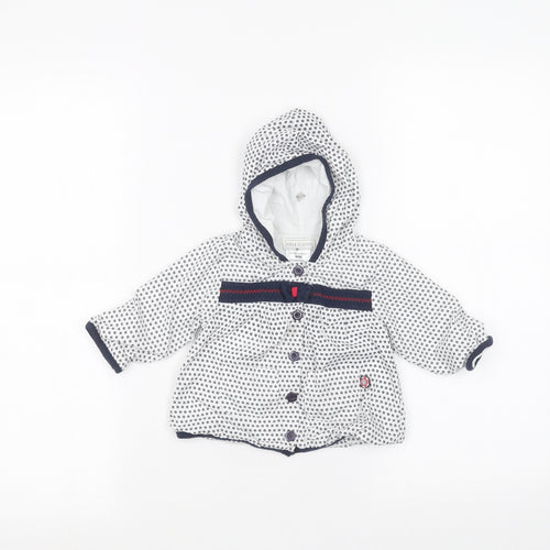 kris x kids Baby White Plaid  Rain Coat Coat Size 0-3 Months