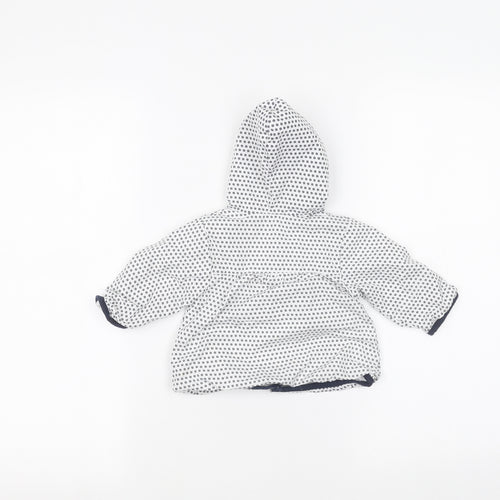 kris x kids Baby White Plaid  Rain Coat Coat Size 0-3 Months