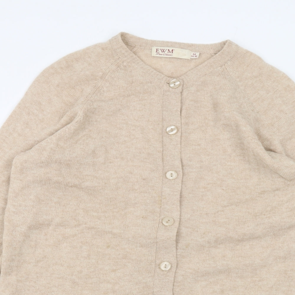 EWM Womens Brown   Cardigan Jumper Size M