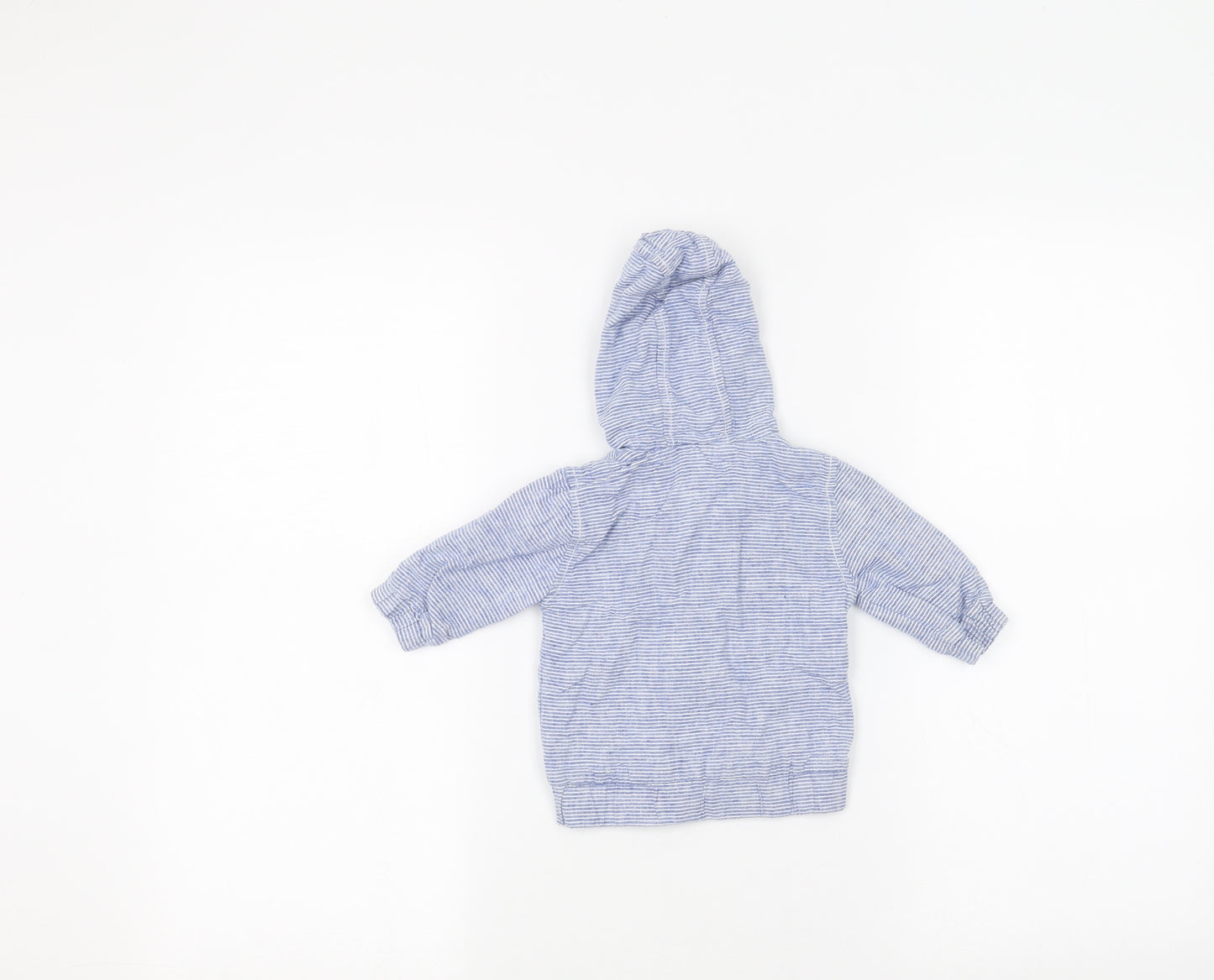 NEXT Baby Blue Striped  Parka Coat Size 0-3 Months