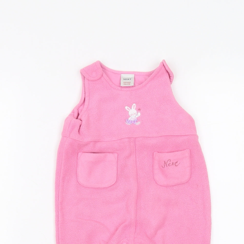 NEXT Baby Pink   Dungaree One-Piece Size 6-9 Months