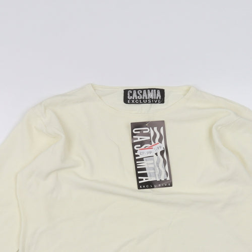 casamia Womens White   Cardigan Jumper One Size