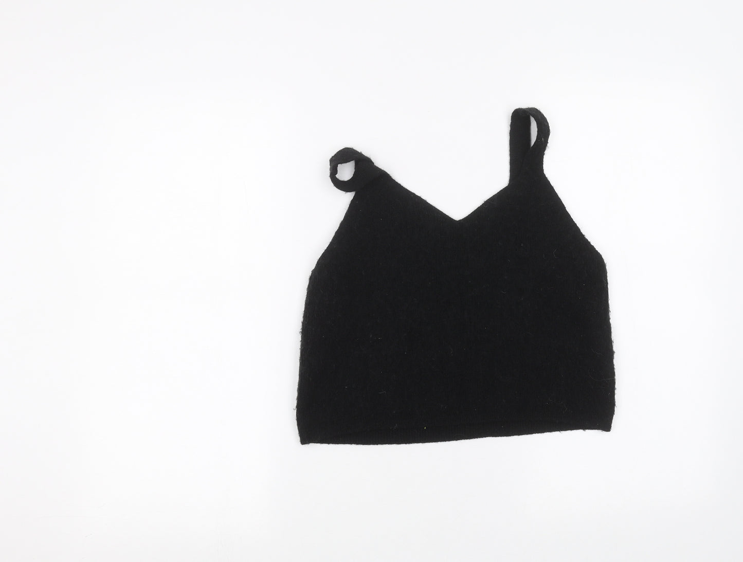 Topshop Womens Black   Cropped T-Shirt Size 14