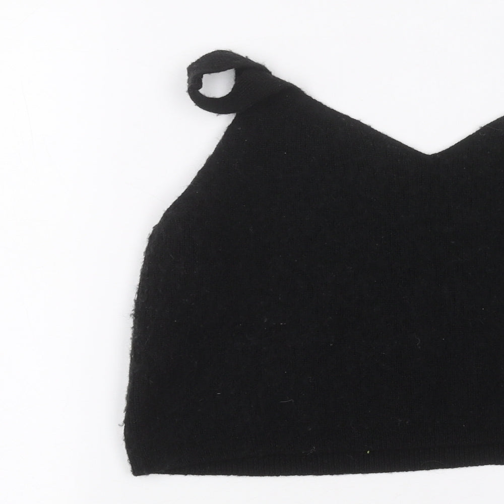 Topshop Womens Black   Cropped T-Shirt Size 14