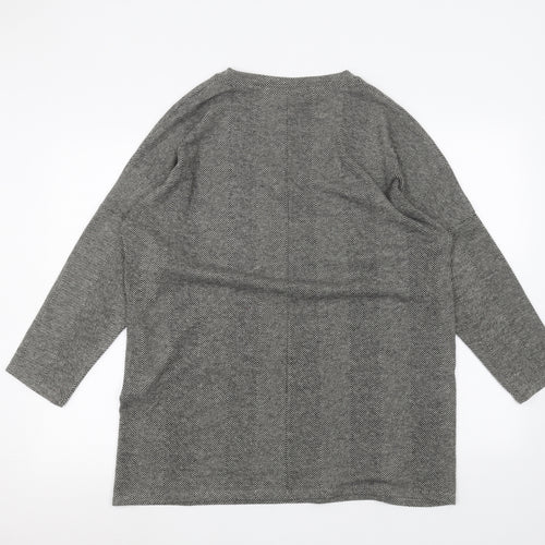 George Womens Black Striped  Basic T-Shirt Size L