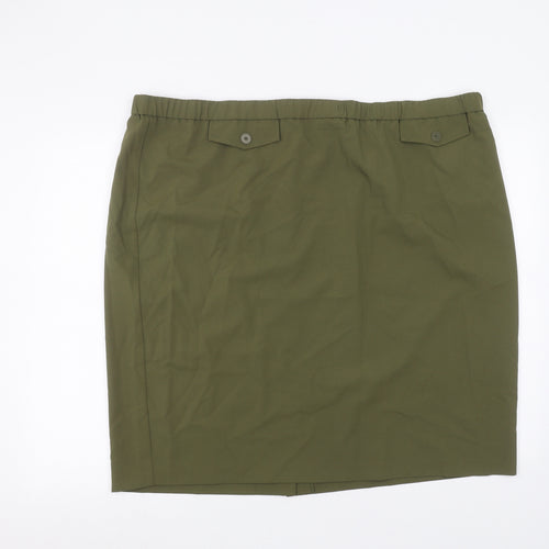 Magisculpt Womens Green   Mini Skirt Size 28