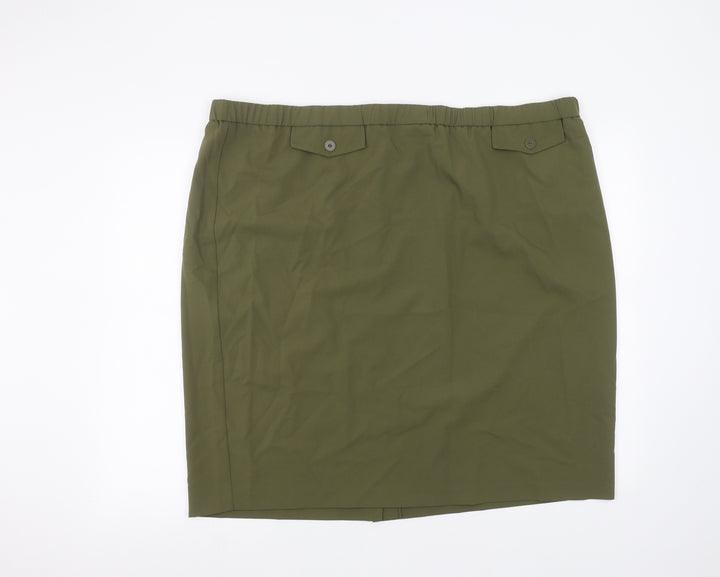 Magisculpt Womens Green   Mini Skirt Size 28