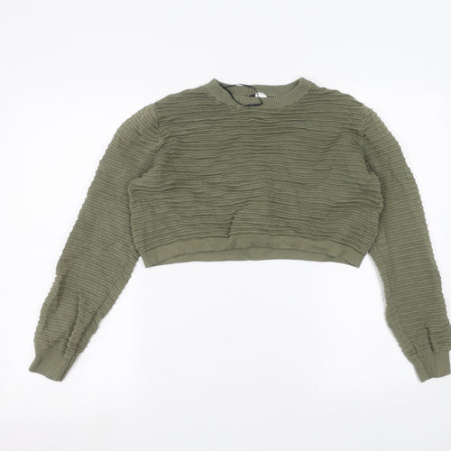 H&M Womens Green   Pullover Jumper Size S