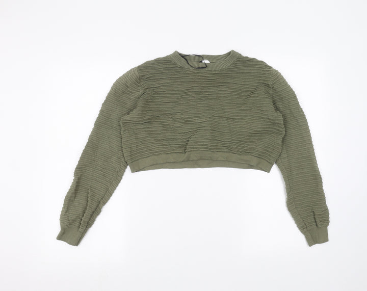 H&M Womens Green   Pullover Jumper Size S