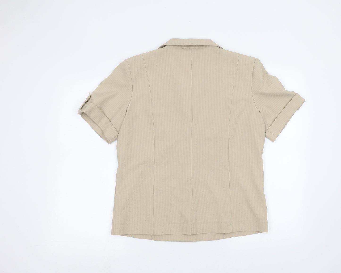 Classics Womens Brown   Basic Button-Up Size 14