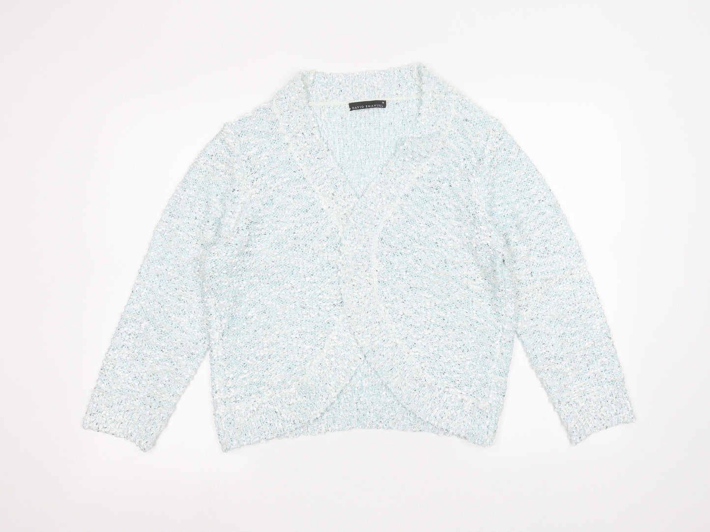 DAVID EMANUEL Womens Blue   Cardigan Jumper Size M