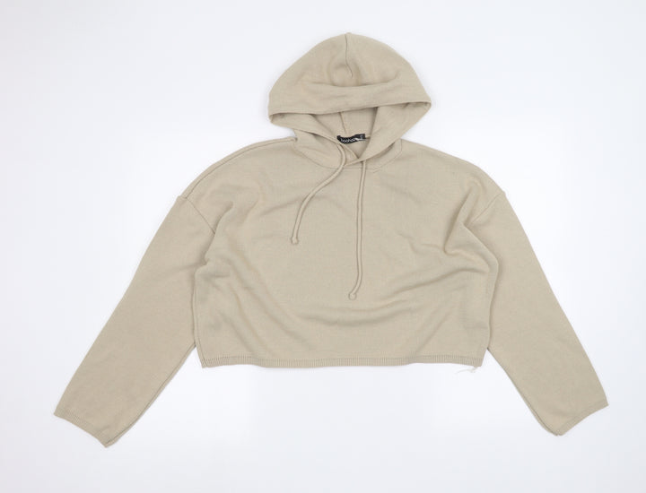 Boohoo Womens Brown   Pullover Hoodie Size M