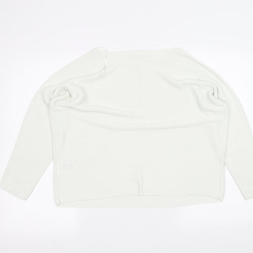 H&M Womens White   Pullover Jumper Size M