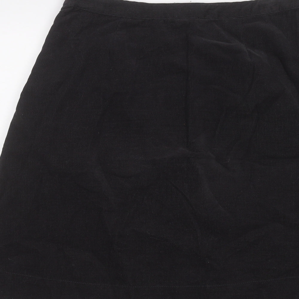Laura Ashley Womens Black   A-Line Skirt Size 10