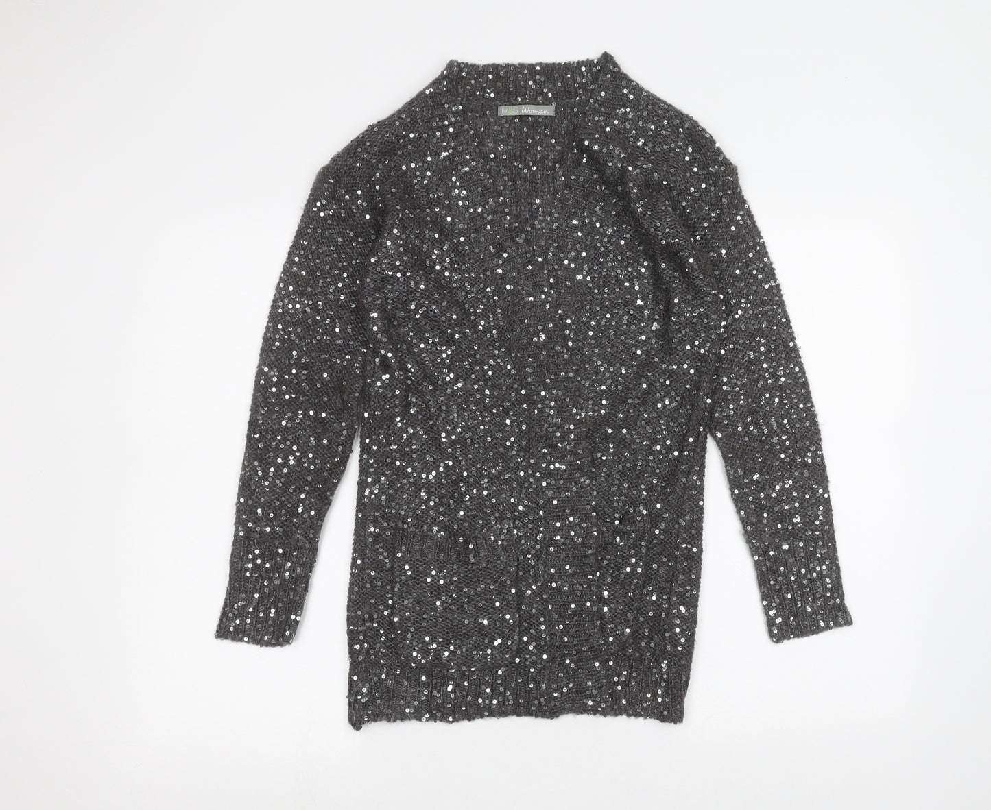 Marks and Spencer Womens Black   Cardigan Jumper Size 10