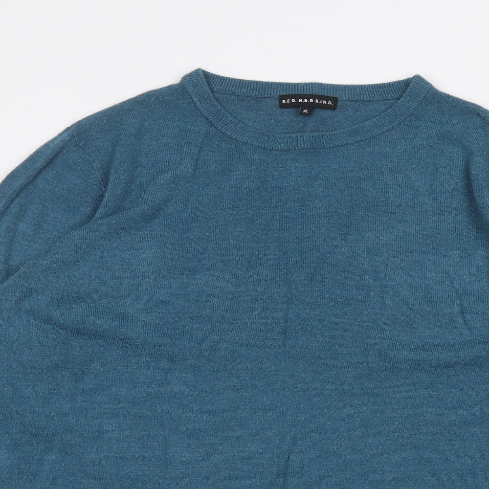 Red Herring Mens Blue   Pullover Jumper Size XL
