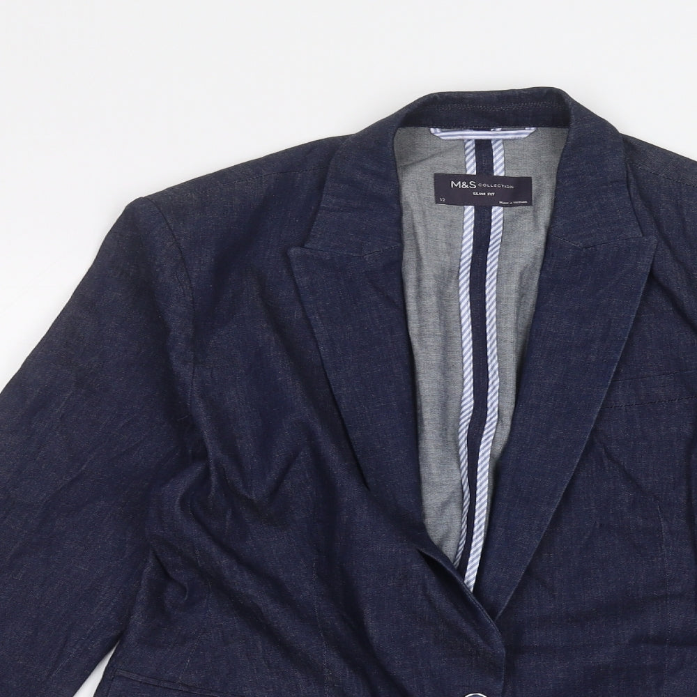 Marks and Spencer Womens Blue   Jacket  Size 12
