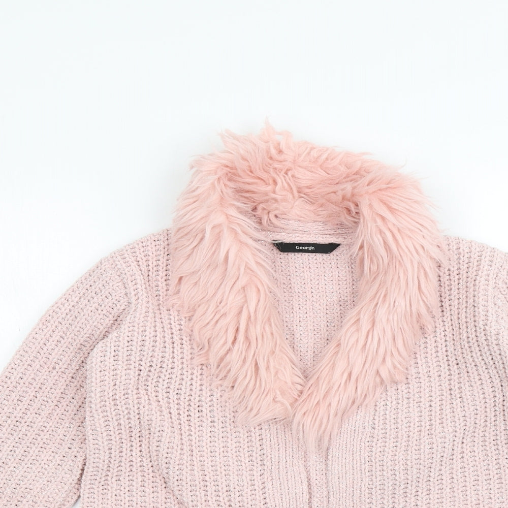 George Girls Pink   Jacket Coatigan Size 8-9 Years
