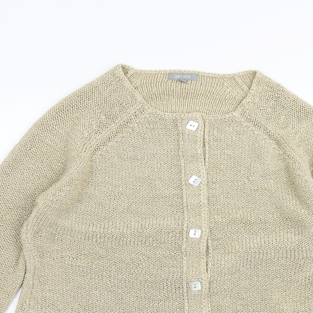 Per Una Womens Brown   Cardigan Jumper Size L
