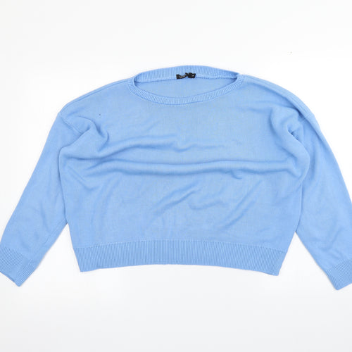 Boohoo Womens Blue   Pullover Jumper Size M