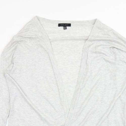 New Look Womens Silver   Cardigan Jumper Size M