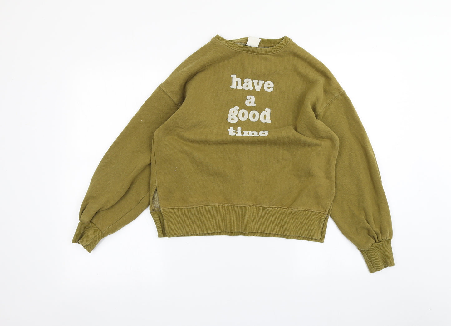 Zara Girls Green   Pullover Jumper Size 13-14 Years