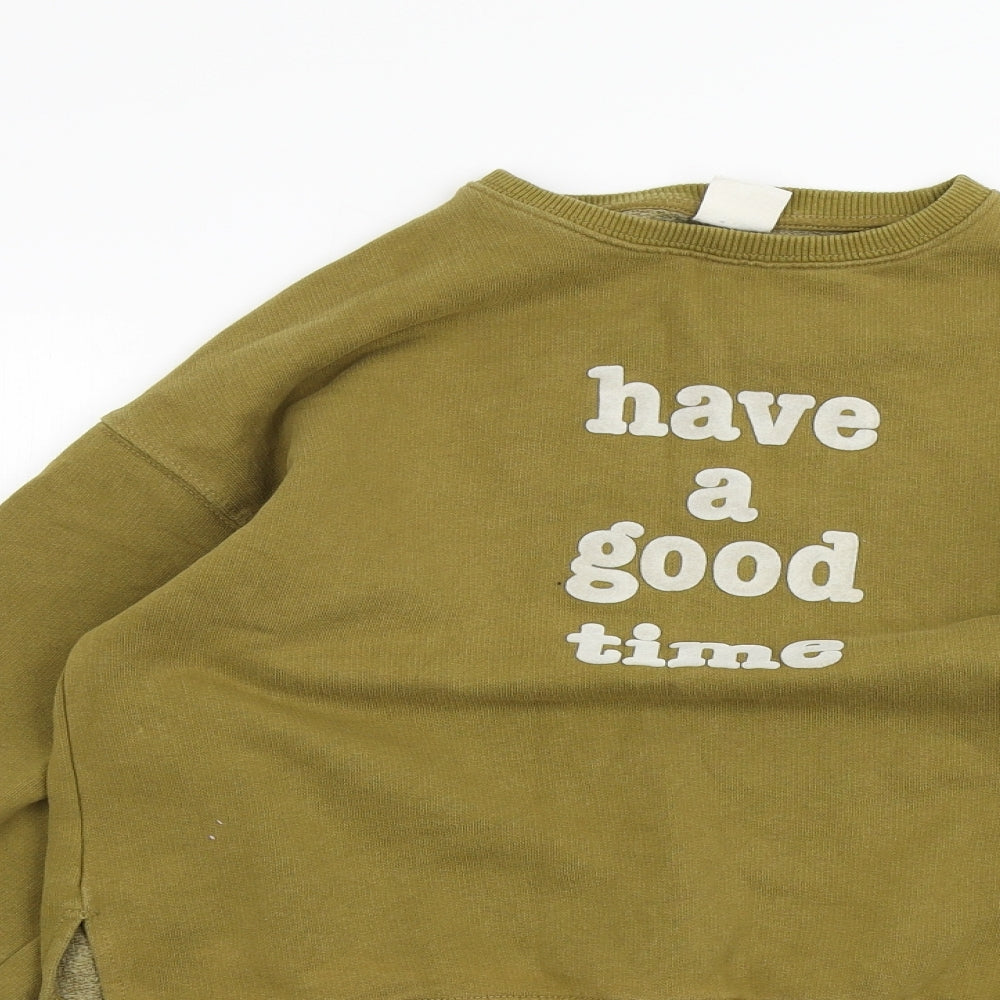 Zara Girls Green   Pullover Jumper Size 13-14 Years