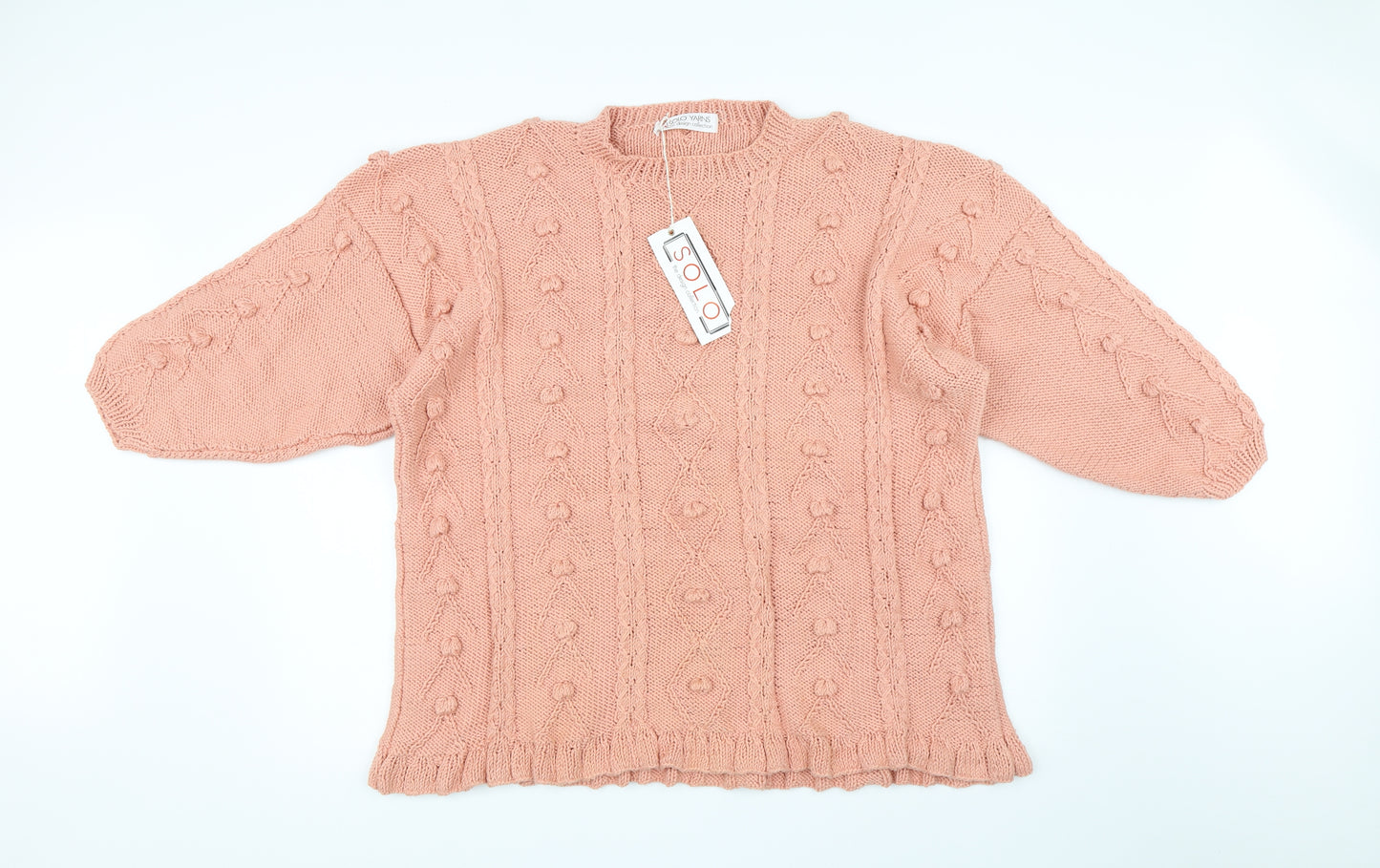 Solo Womens Pink Argyle/Diamond  Pullover Jumper