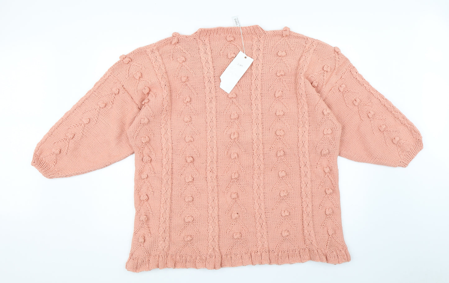 Solo Womens Pink Argyle/Diamond  Pullover Jumper
