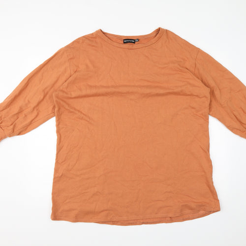 PRETTYLITTLETHING Womens Orange   Pullover Sweatshirt Size 4