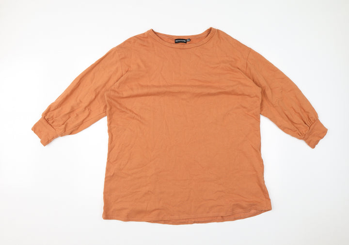PRETTYLITTLETHING Womens Orange Pullover Sweatshirt Size 4