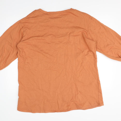 PRETTYLITTLETHING Womens Orange   Pullover Sweatshirt Size 4