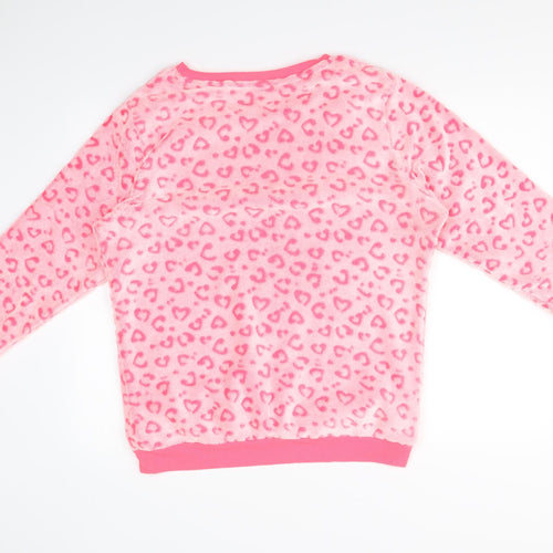 George Womens Pink Animal Print   Pyjama Top Size 14