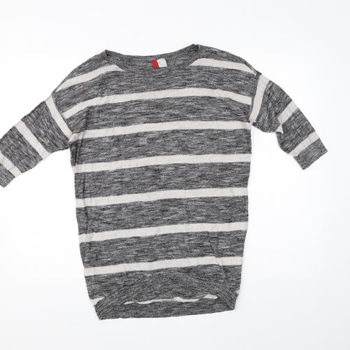 H&M Womens Multicoloured Striped  Basic T-Shirt Size 6