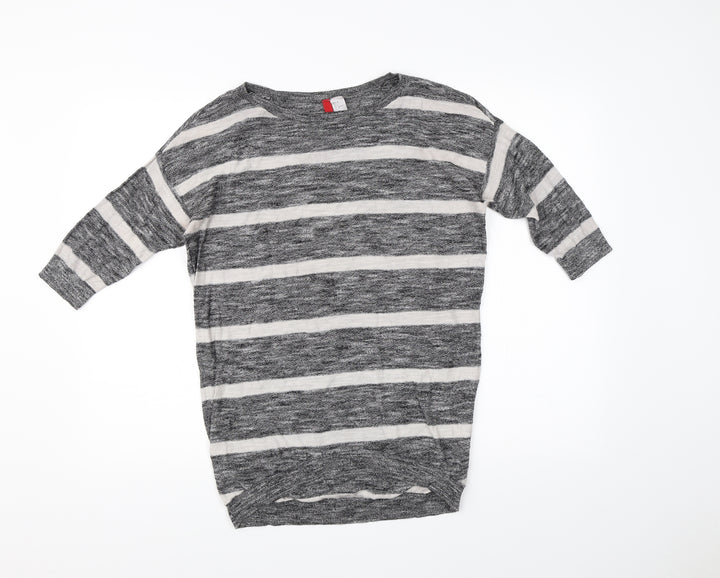 H&M Womens Multicoloured Striped  Basic T-Shirt Size 6