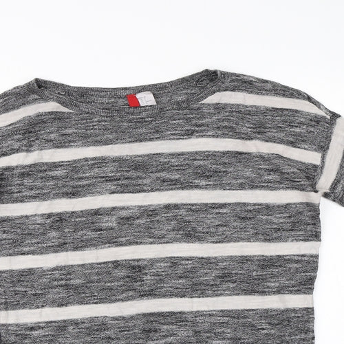 H&M Womens Multicoloured Striped  Basic T-Shirt Size 6