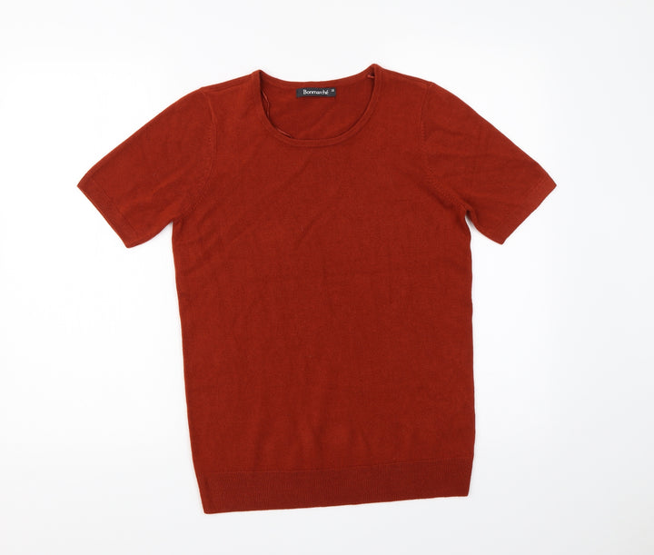 Bonmarché Womens Brown Basic T-Shirt Size 10