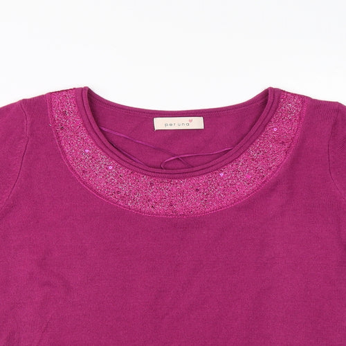 Per Una Womens Purple   Basic T-Shirt Size 12