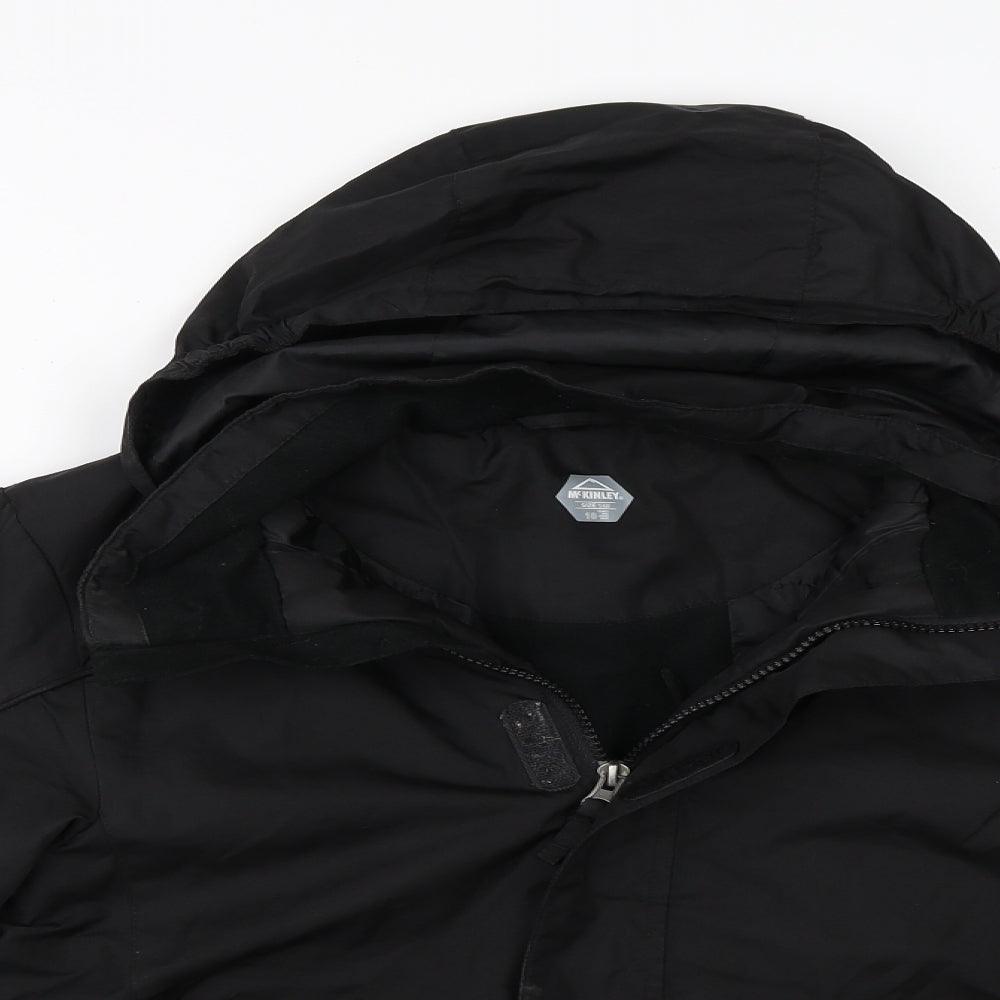 McKINLEY Boys Black   Overcoat Coat Size 10 Years