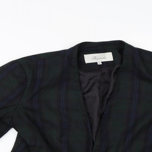 Peacocks Womens Multicoloured Check  Jacket Blazer Size 12