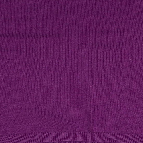 ISLE Womens Purple Striped  Pullover Sweatshirt Size 12